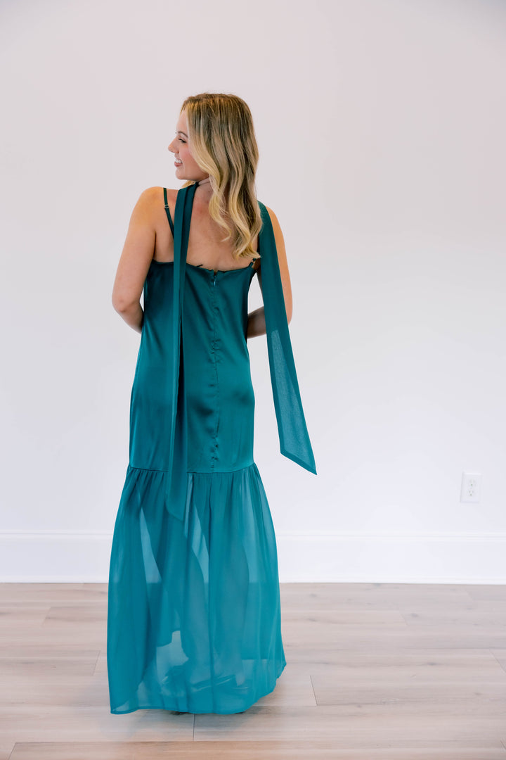 Chiffon Scarf Accent Maxi