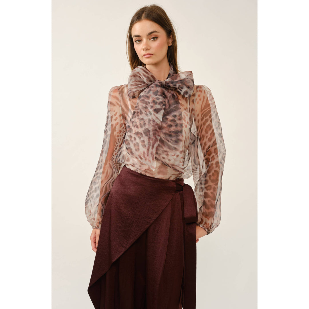 Cosette Blouse in Animal Print - INA IBA29367