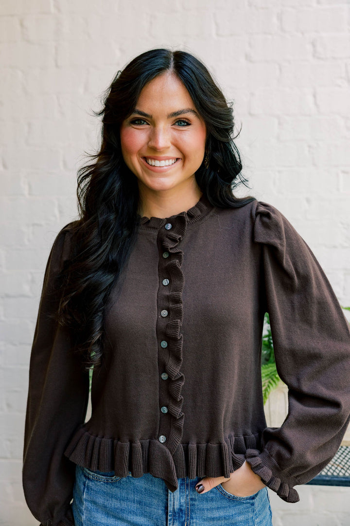 Ruffle Cardigan
