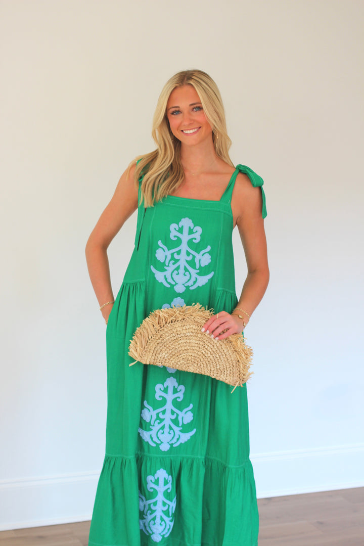 Rosemary Appliqué Midi Dress