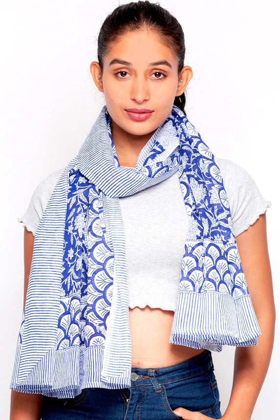 Sunada Sarong Blue And White