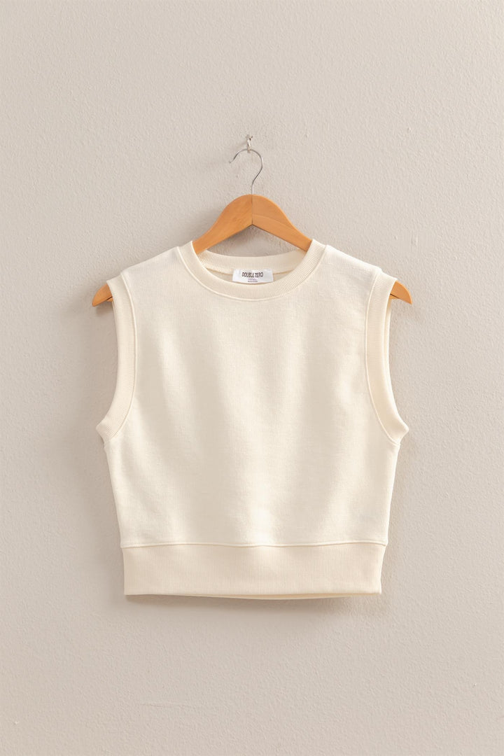 Cozy Sleeveless Sweatshirt Top