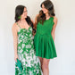 Green One Shoulder Lea Mini Dress