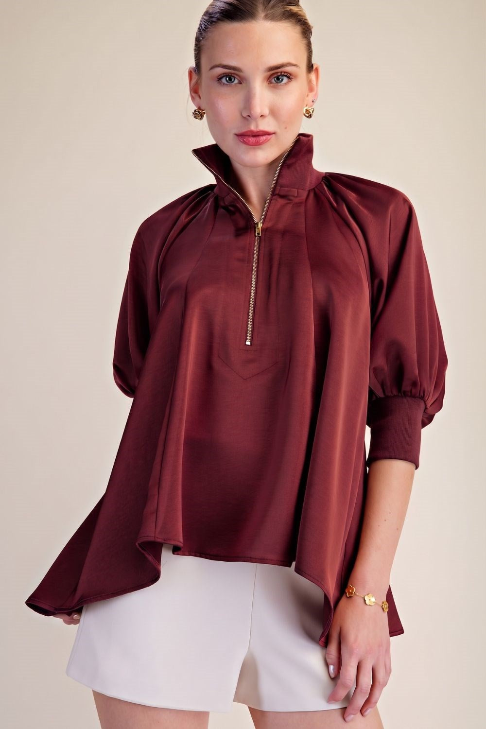 Yara Top - Burgundy