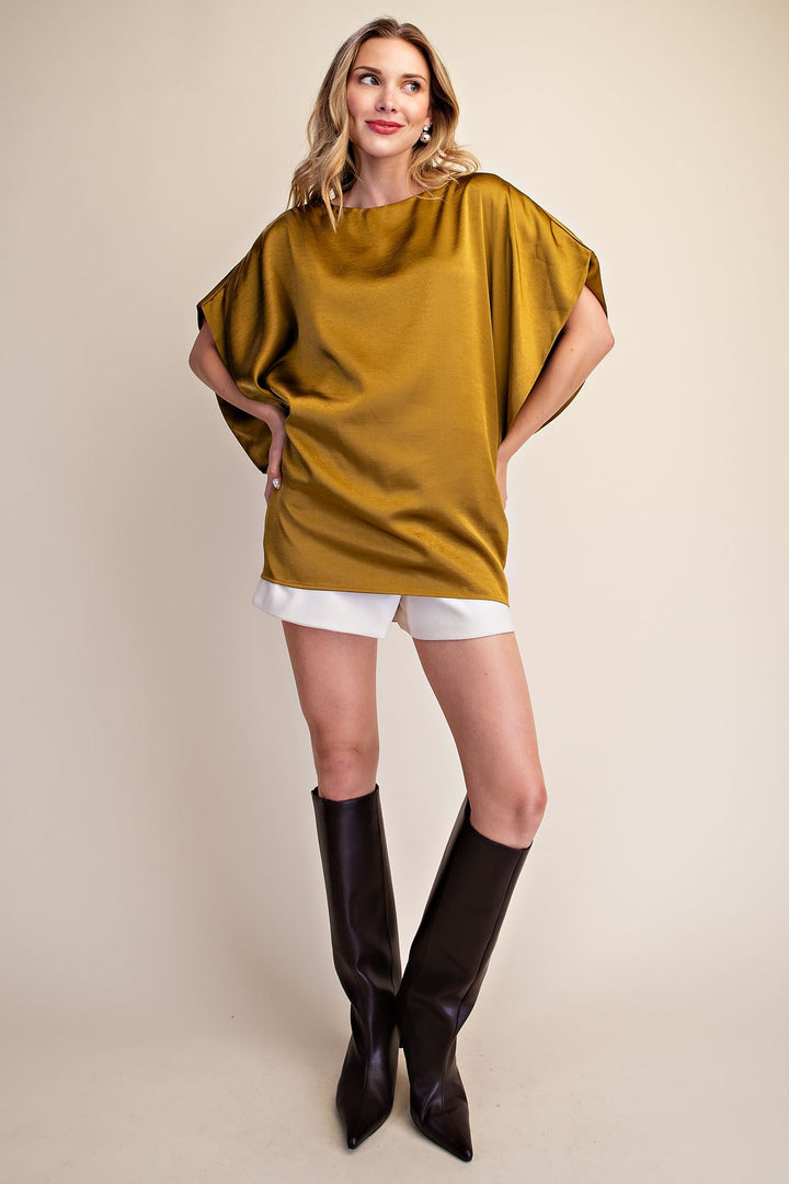 Allegra Top in mustard — view 3