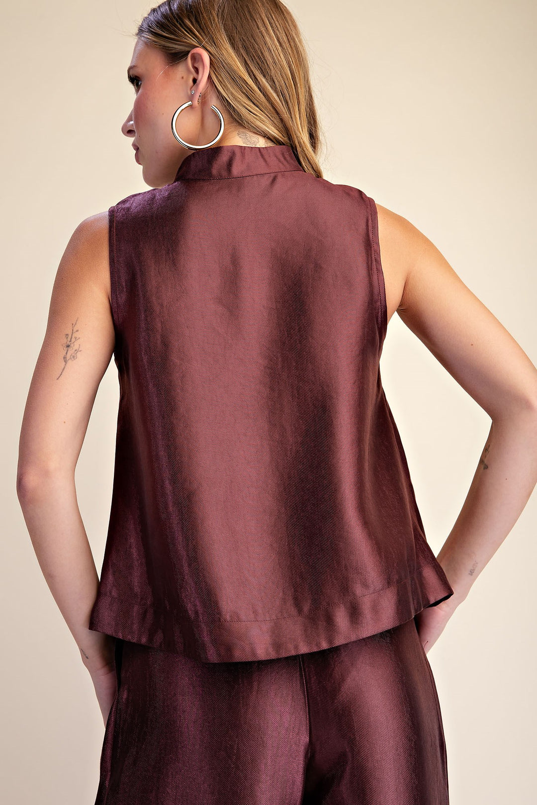 Cami Top in Burgundy