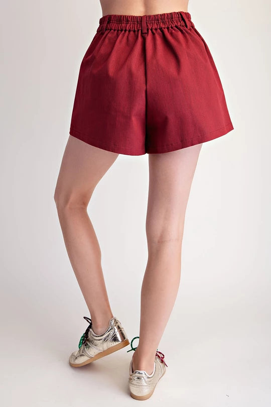 Frances Short in Burgundy - Back View