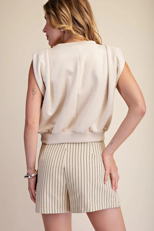 Rowan Top in Cream - Back View
