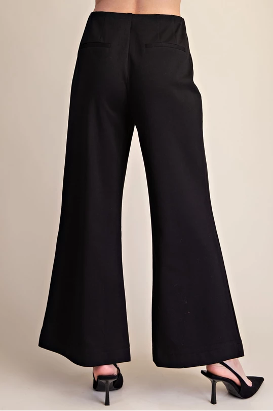 Poppy Pleat Pant in Black