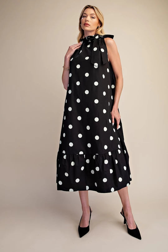Folio Dress in Black - Front View