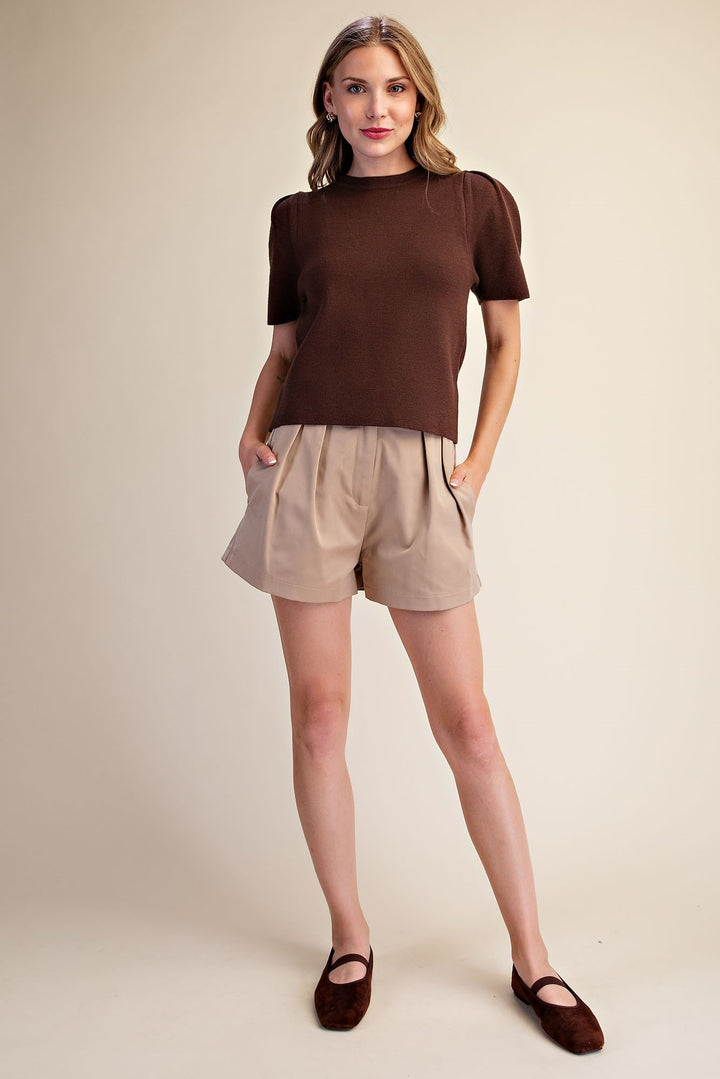 Joni Top in brown — view 2