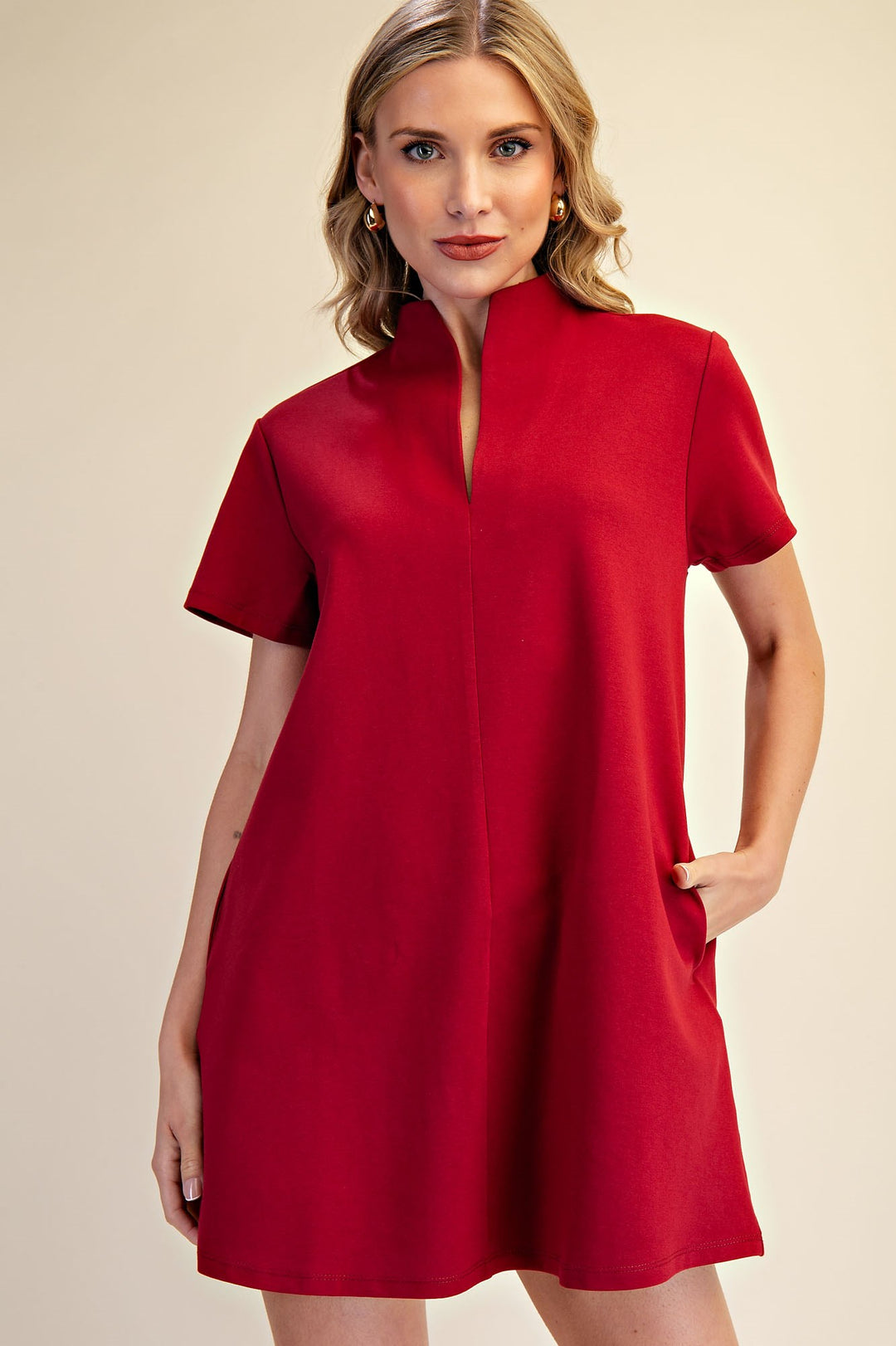 Louisa Dress in Burgundy