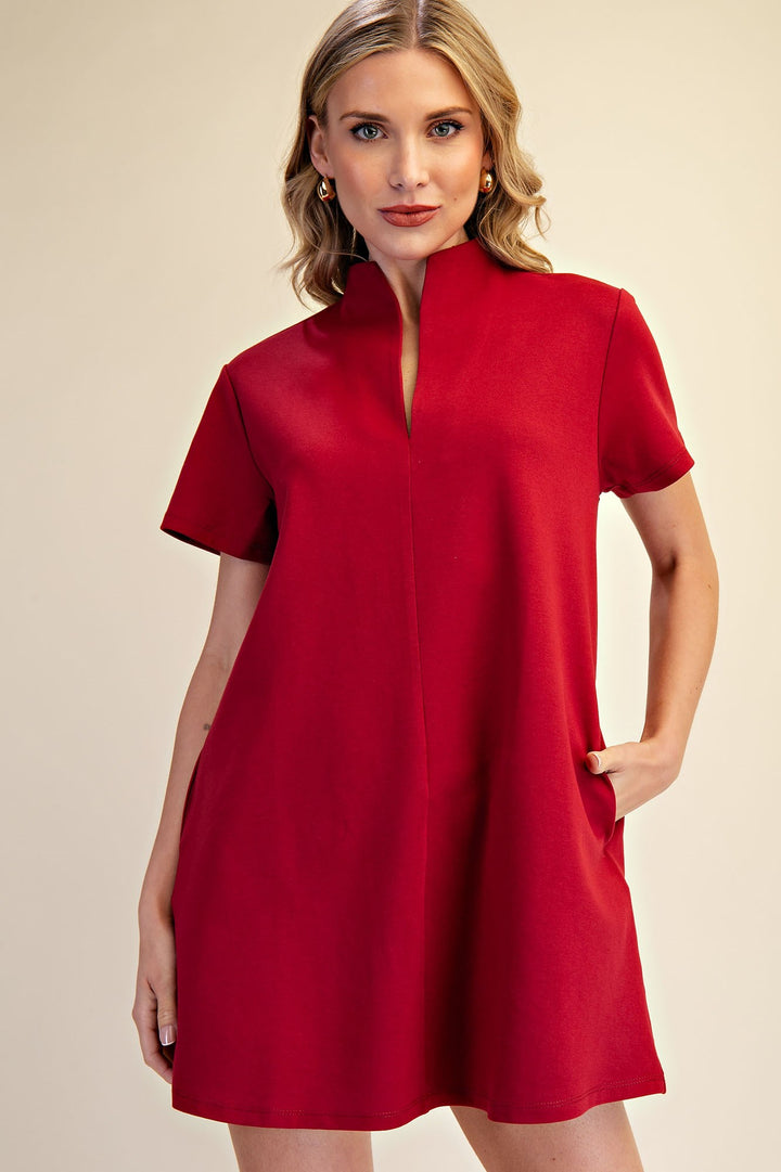 Louisa Dress in Burgundy