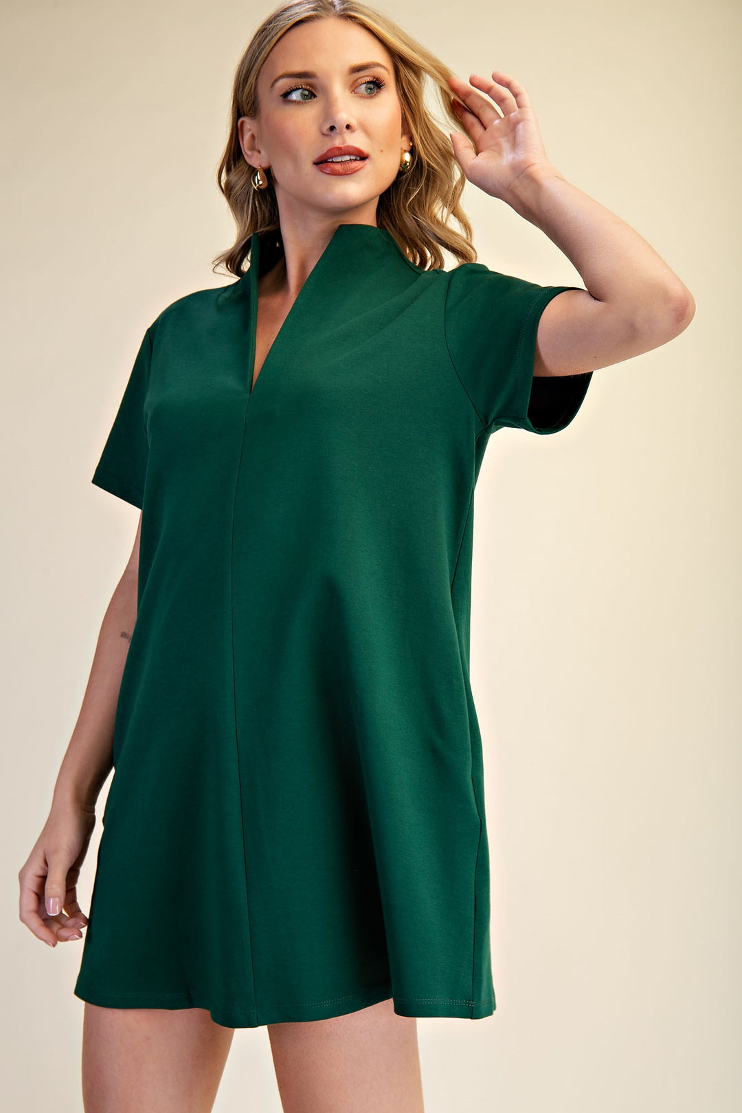 Louisa Dress in Hunter Green