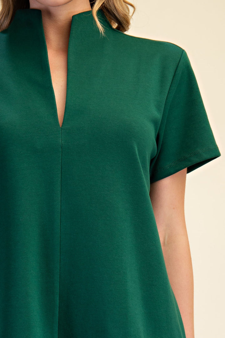 Louisa Dress in Hunter Green