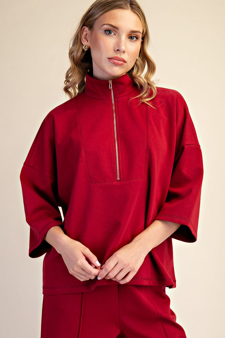 Hayden Top in Burgundy