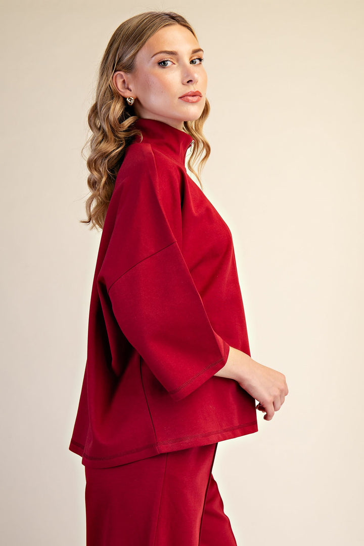 Hayden Top in Burgundy