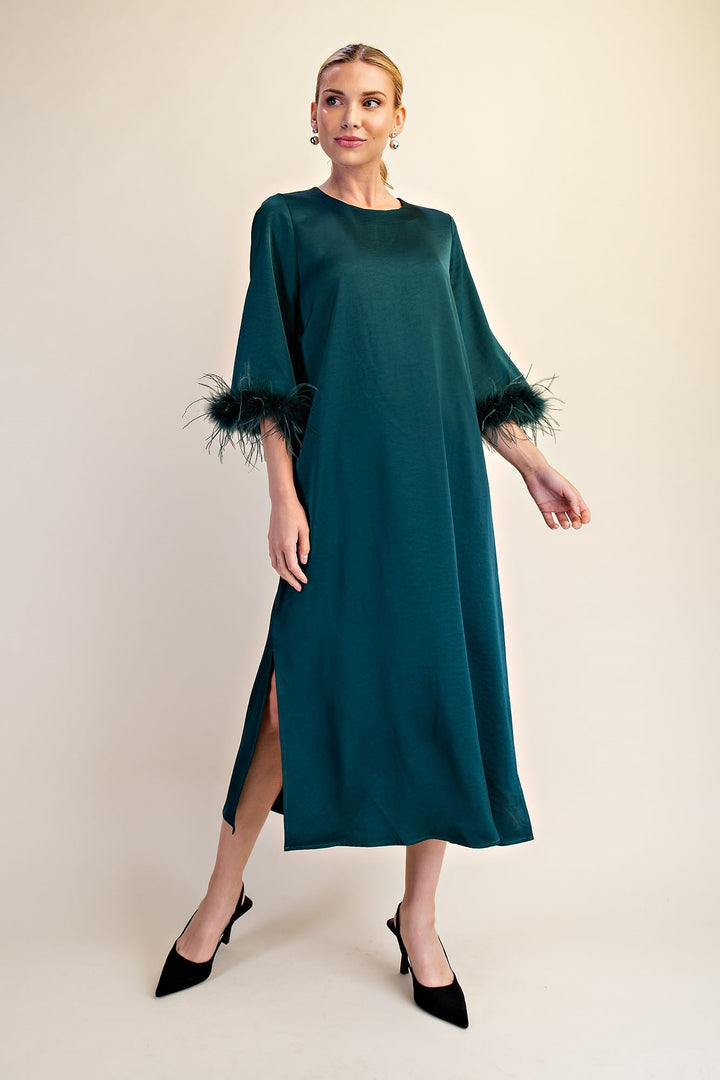Vivianne Dress in Hunter Green
