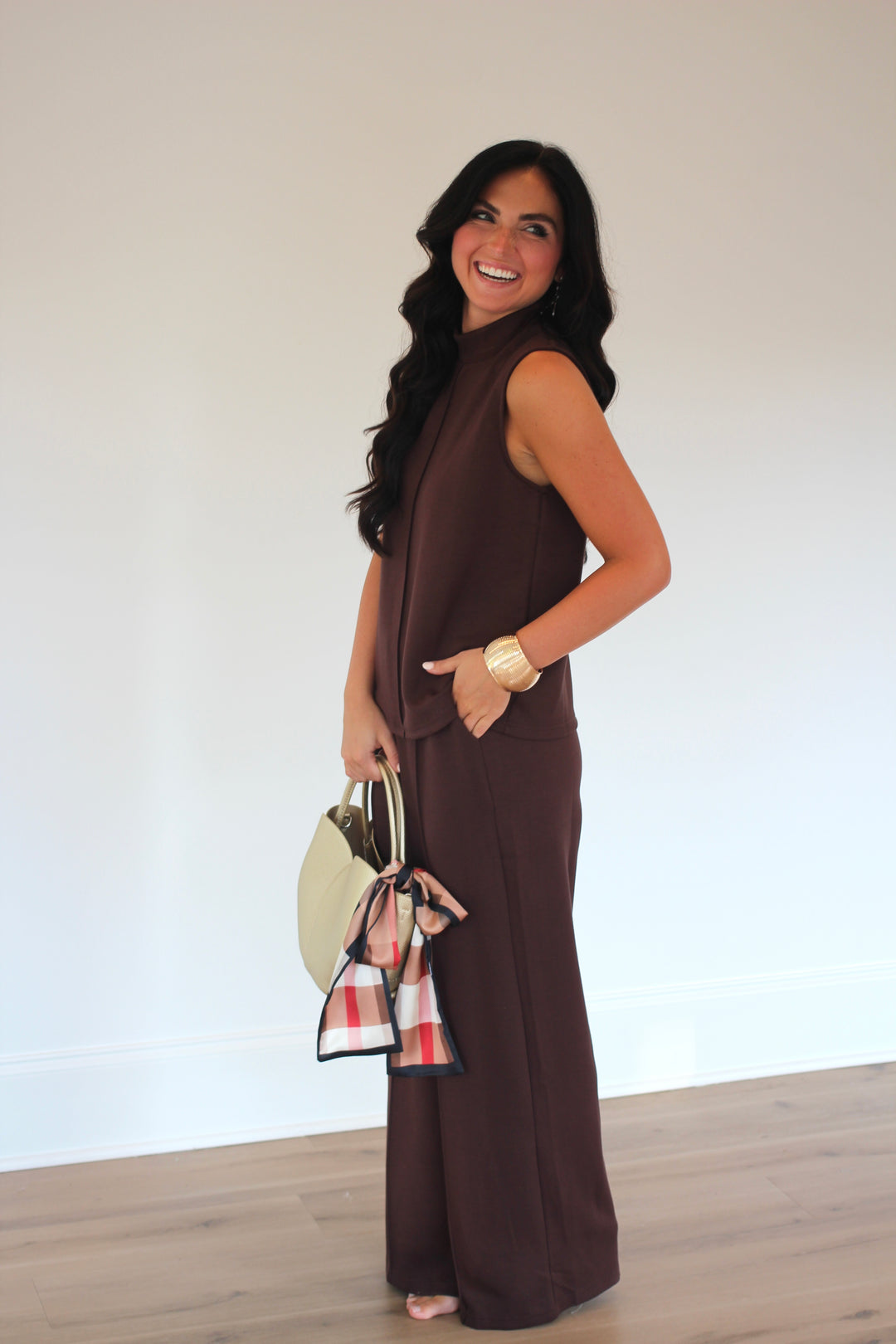 Sleeveless Mock Neck Set