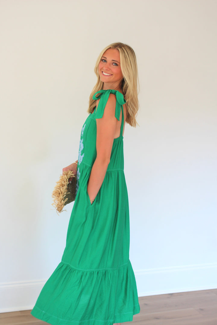 Rosemary Appliqué Midi Dress
