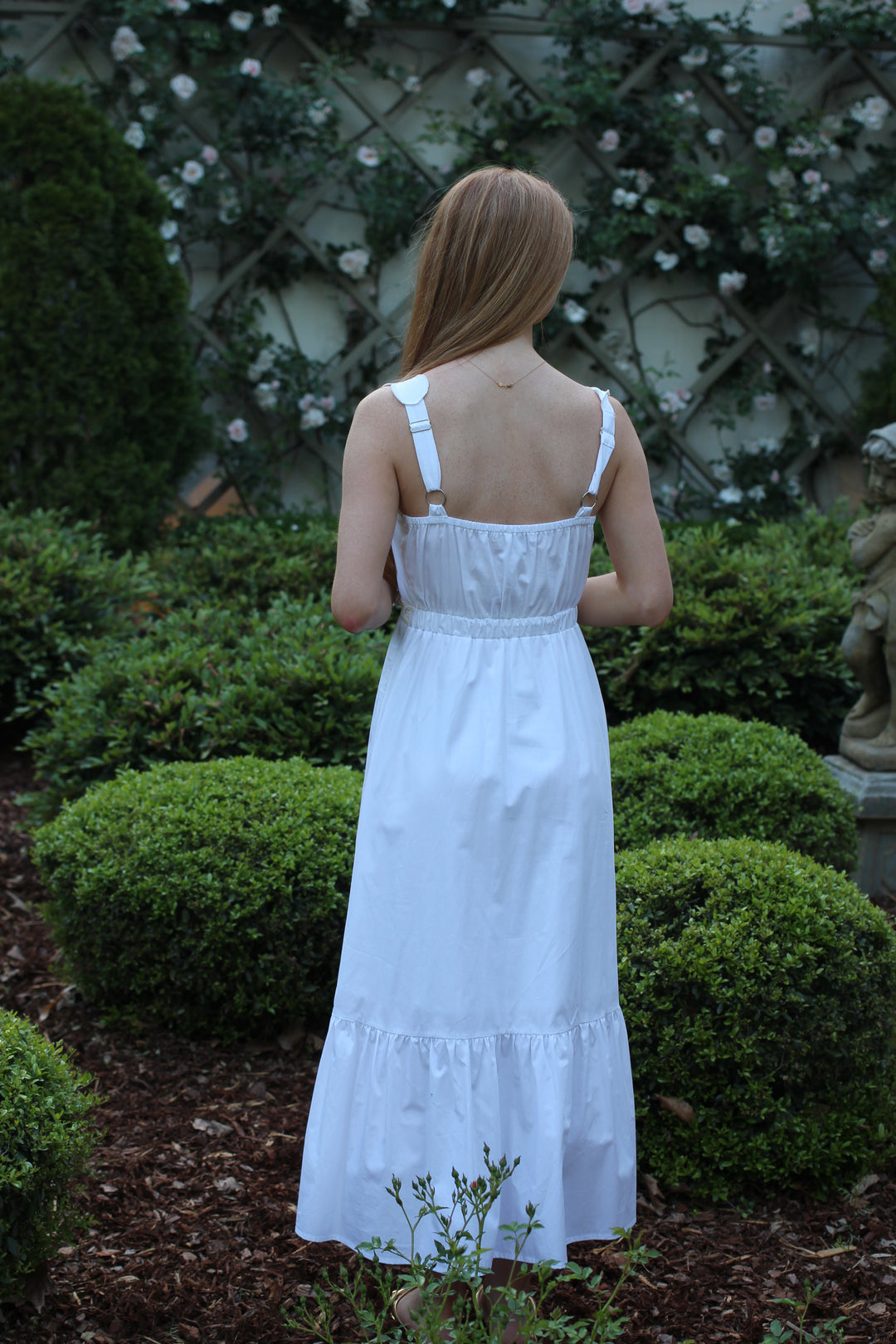 Embroidered Scalloped Dress