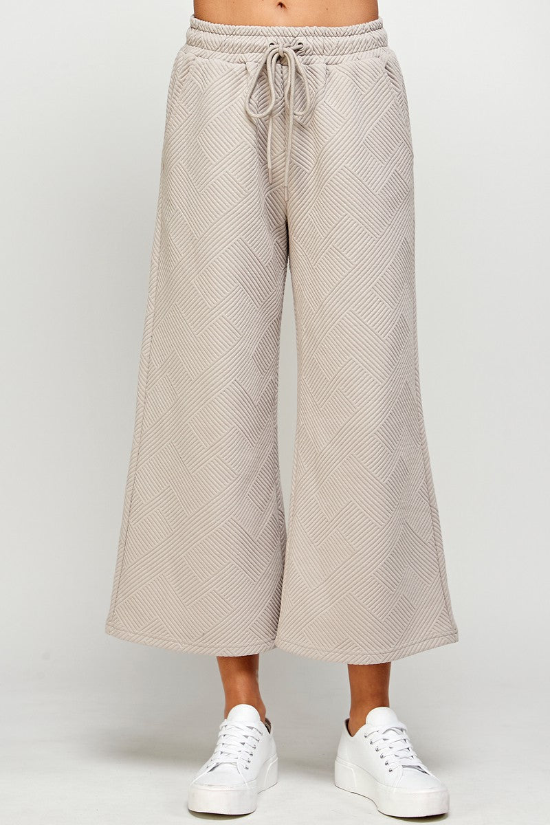 Textured Sweatshirt Pants Set