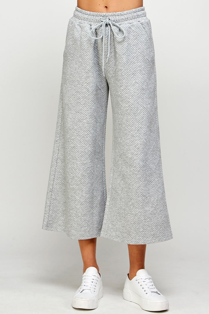 Textured Half Zip Top Pants Set