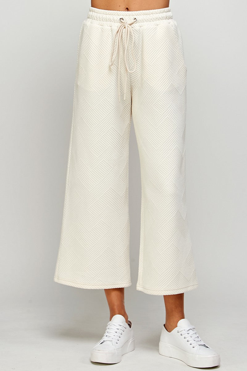 Long Sleeve Textured Pants Set