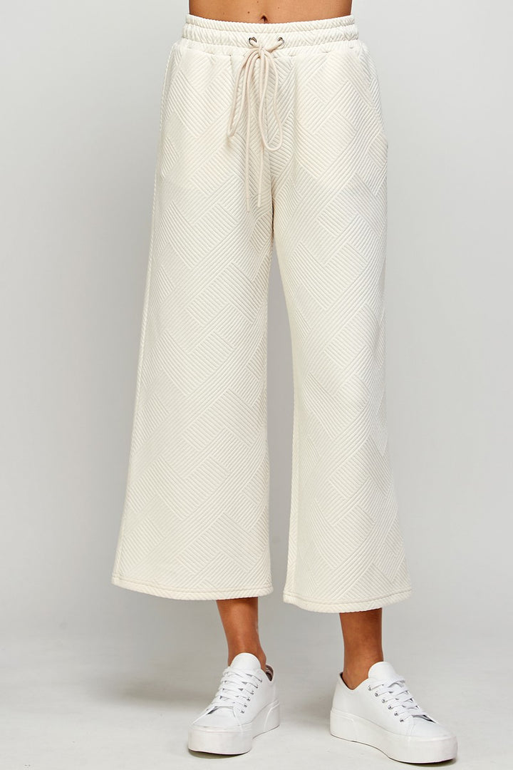Long Sleeve Textured Pants Set