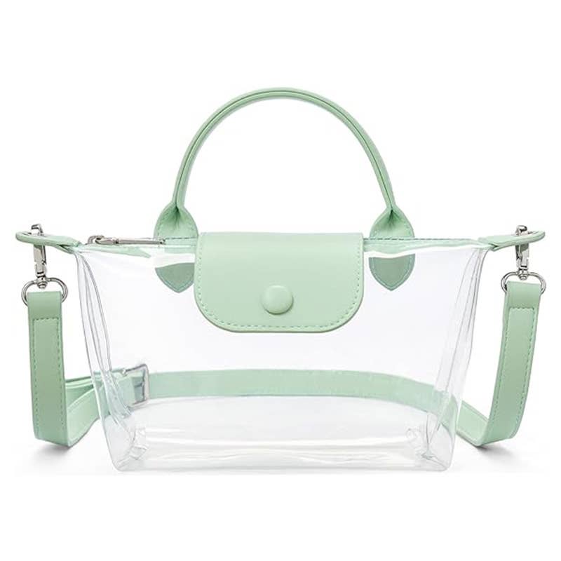 Clear Stadium Mini Crossbody Bag in Green