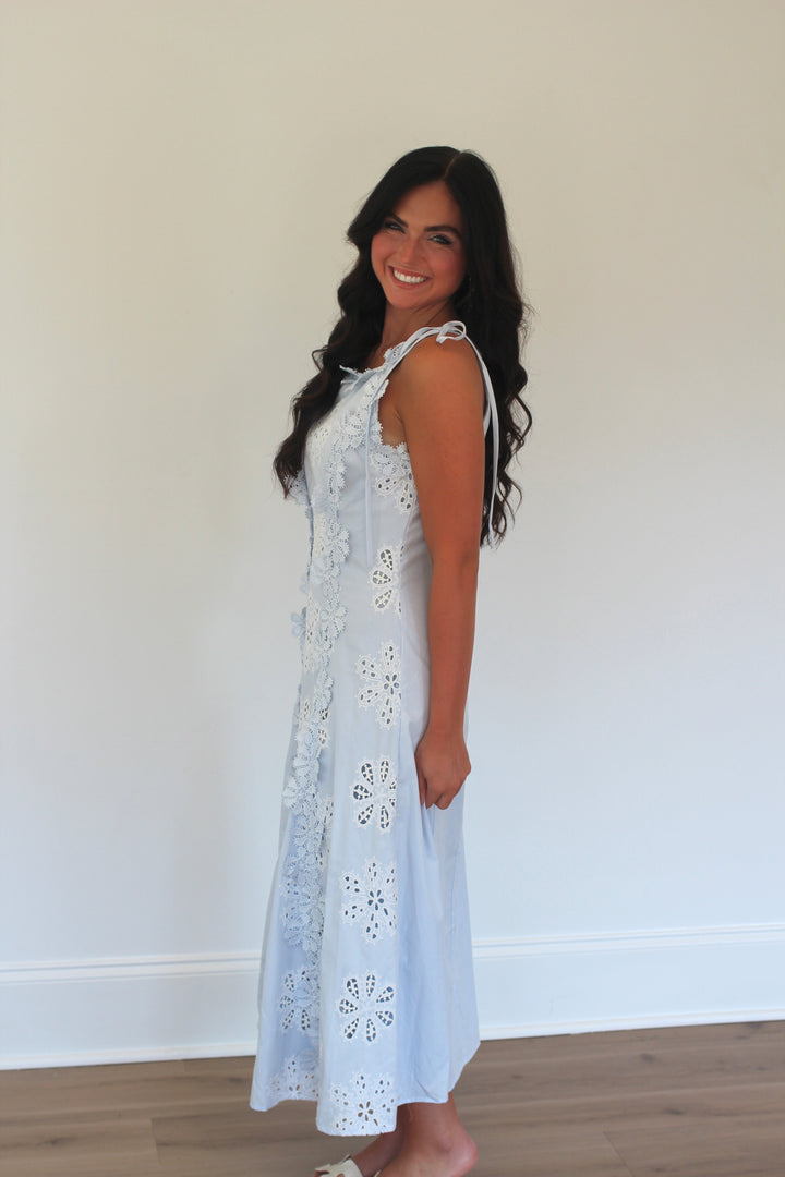 Periwinkle Garden Midi Dress