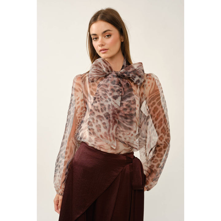 Cosette Blouse in Animal Print - INA IBA29367