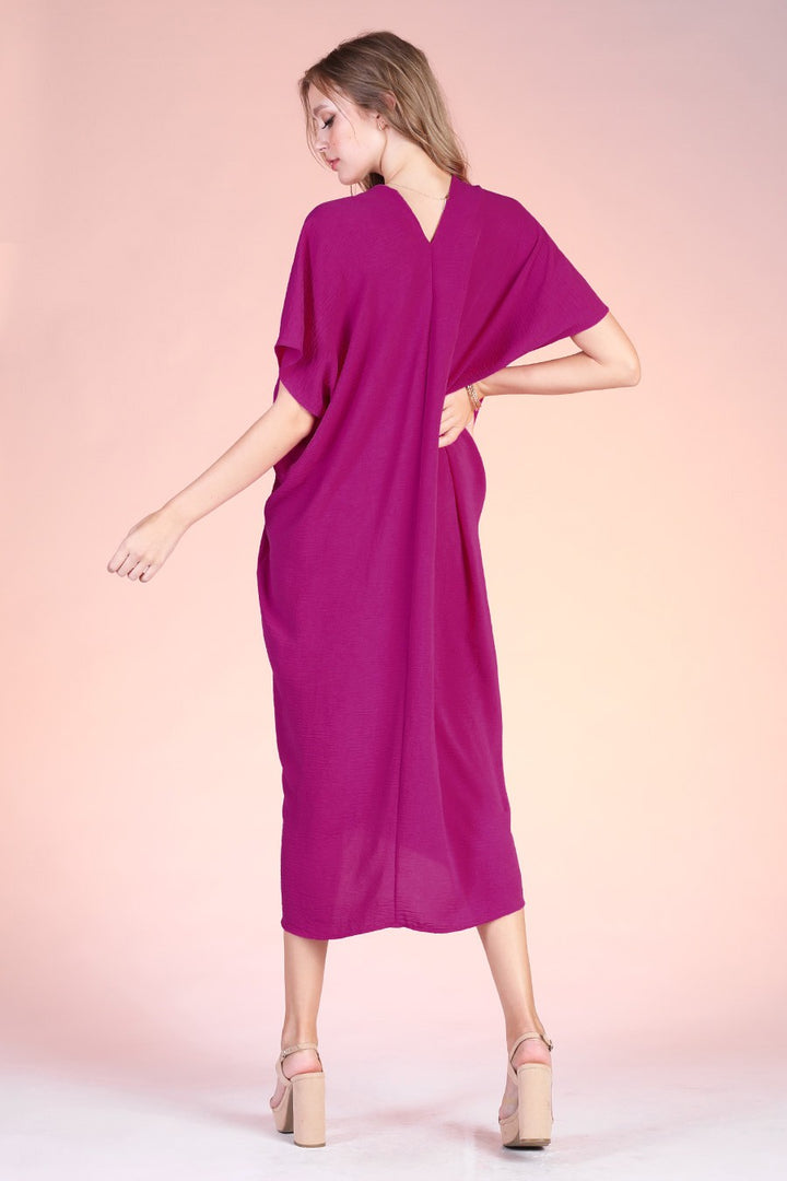 Crepe Caftan Dress