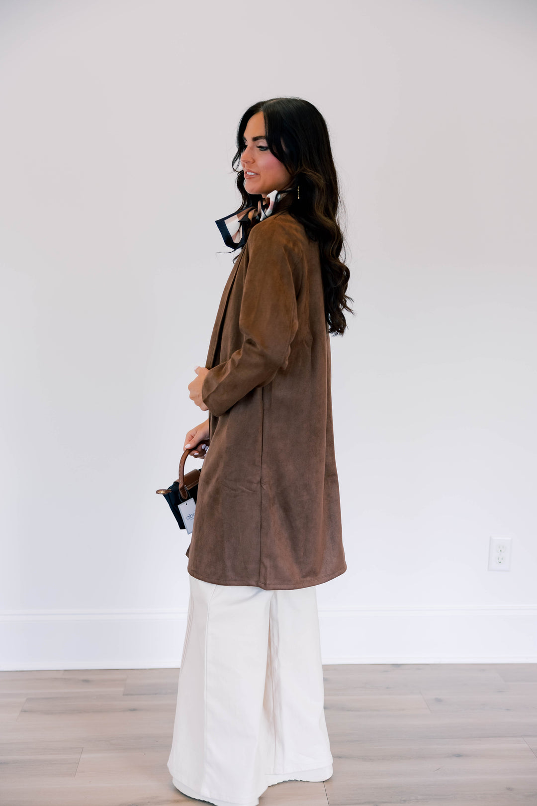 Briar Faux Suede Cardigan Coat