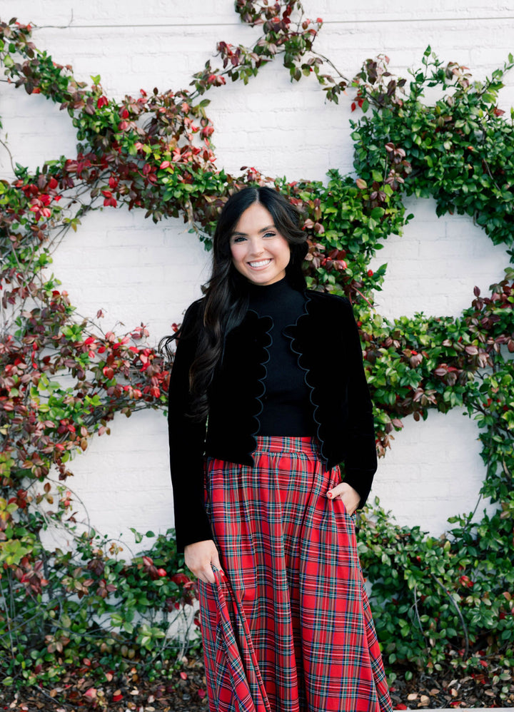 Scalloped Velvet Jacket