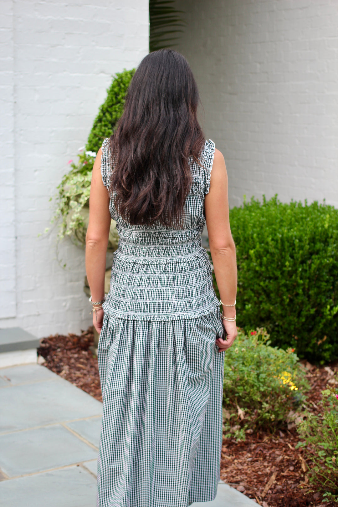 Gingham Drop Waist Dress