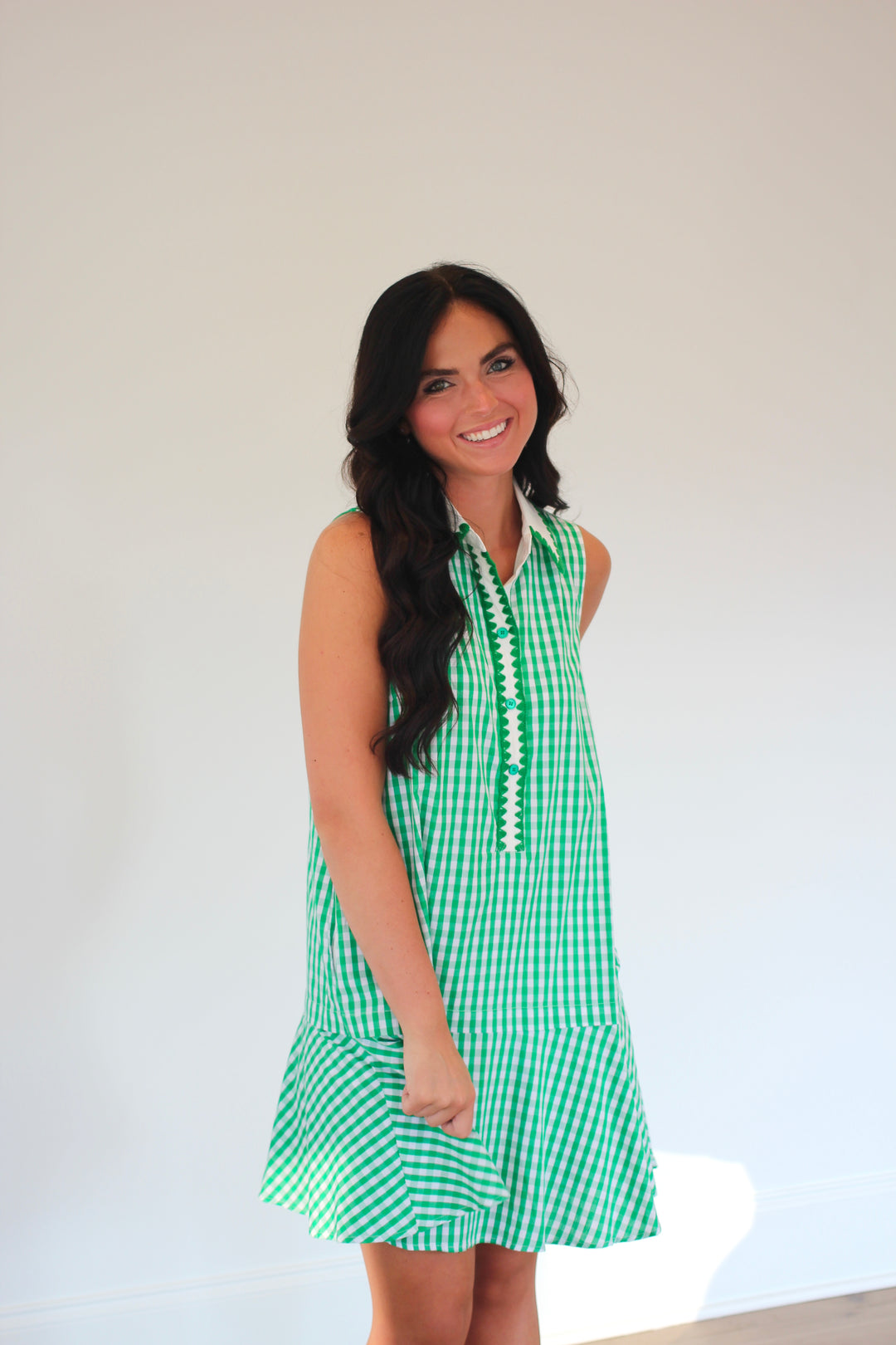 Clover Gingham Mini Dress