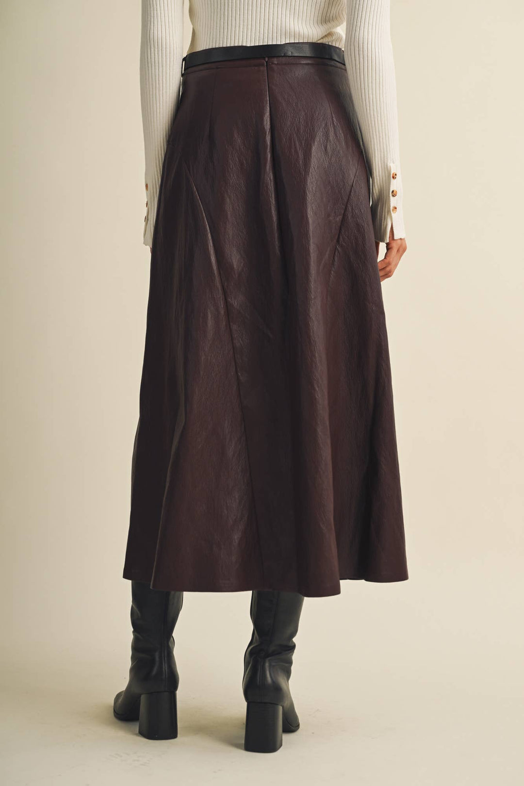 Zelda Skirt in maroon — view 5