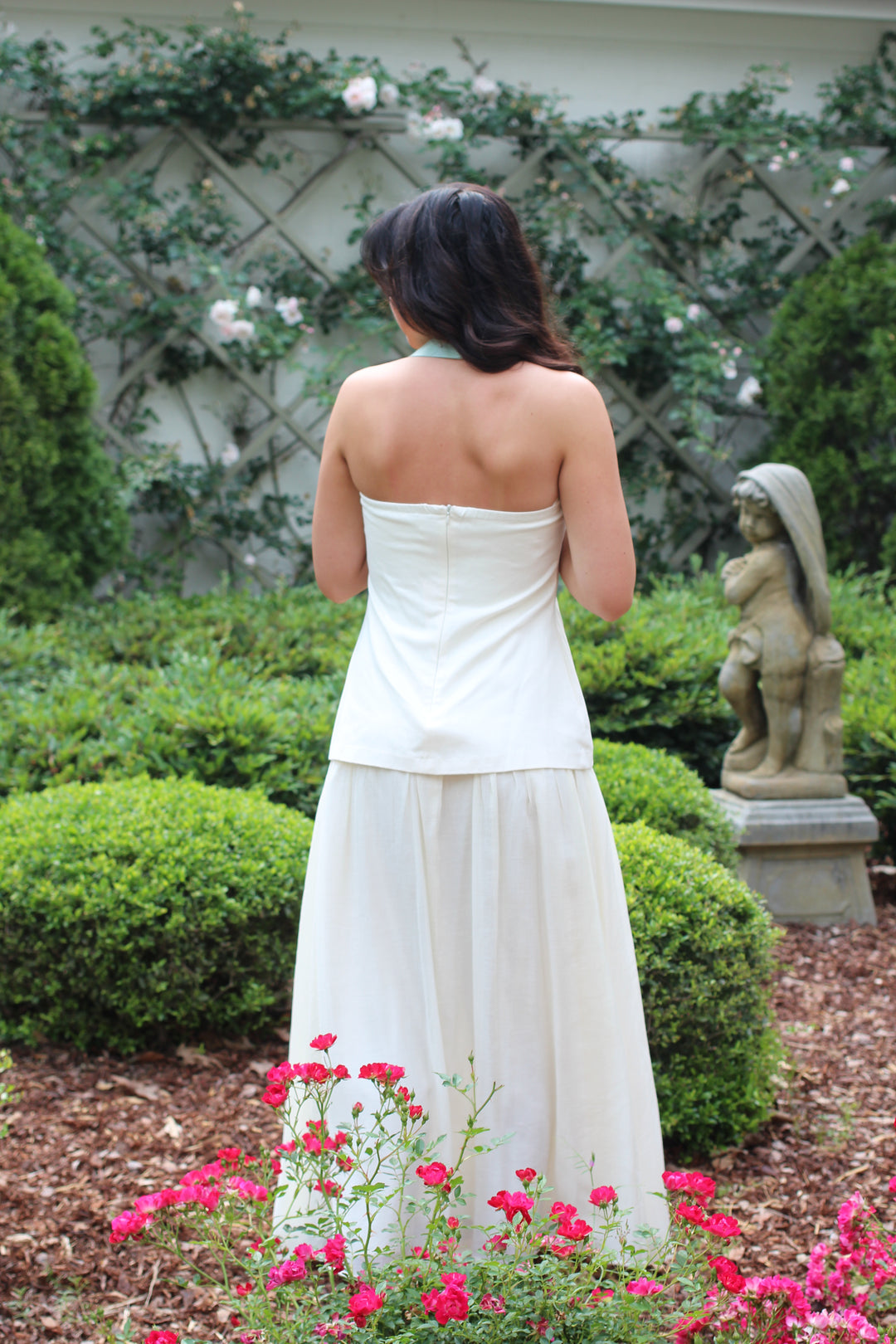 Drop Waist Strapless Dress