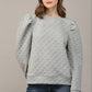 Houndstooth Embossed Elevated Sweatshirt