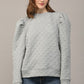 Houndstooth Embossed Elevated Sweatshirt