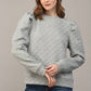 Houndstooth Embossed Elevated Sweatshirt