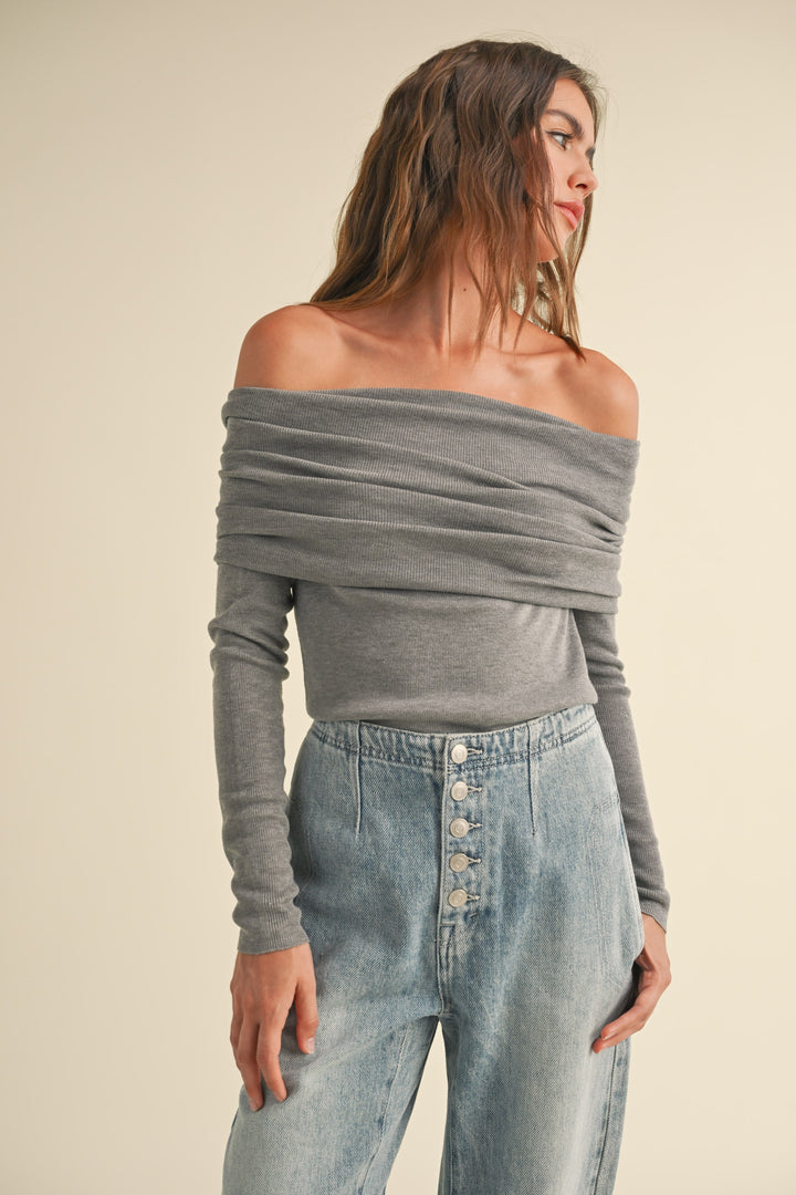 Off Shoulder Sweater Top