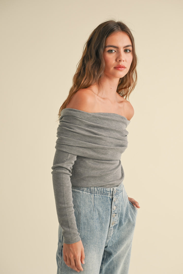 Off Shoulder Sweater Top