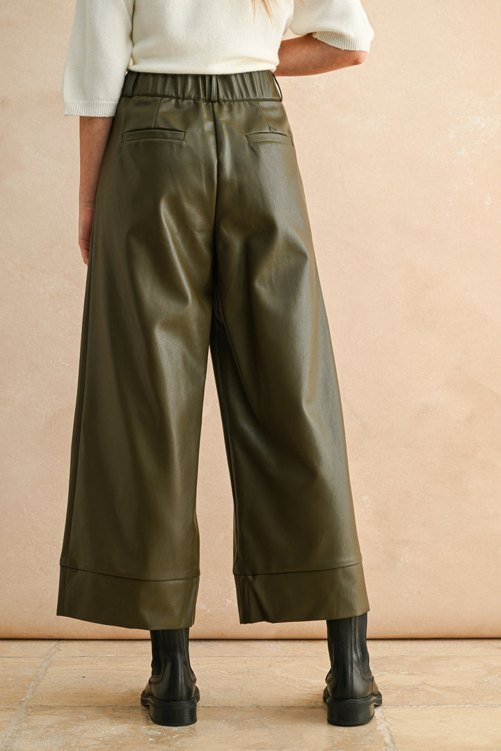 Sage Leather Pants