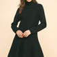 Fit & Flare Turtleneck Dress