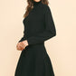 Fit & Flare Turtleneck Dress