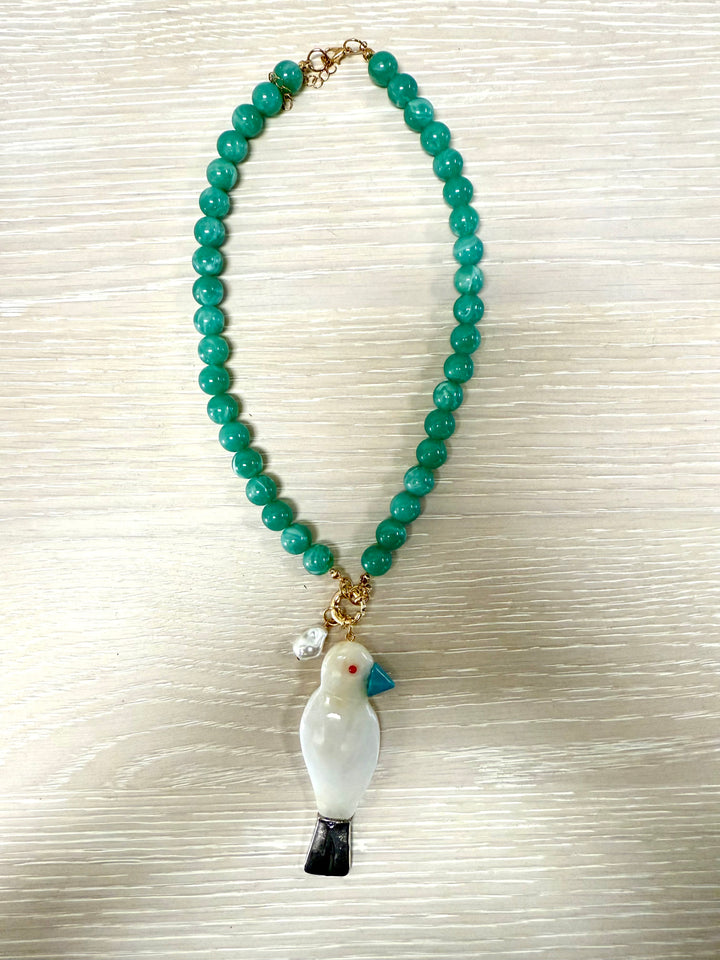 Bird Beaded Necklace