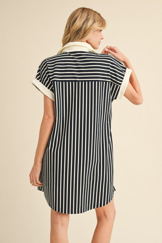 In The Navy Dress