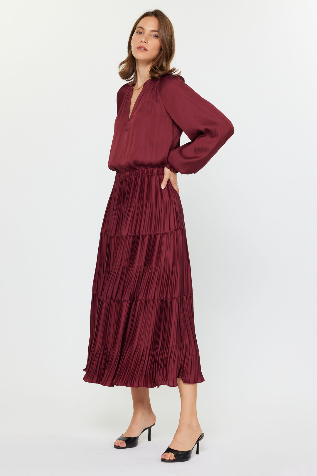 Pleated 3 Tiered Skirt